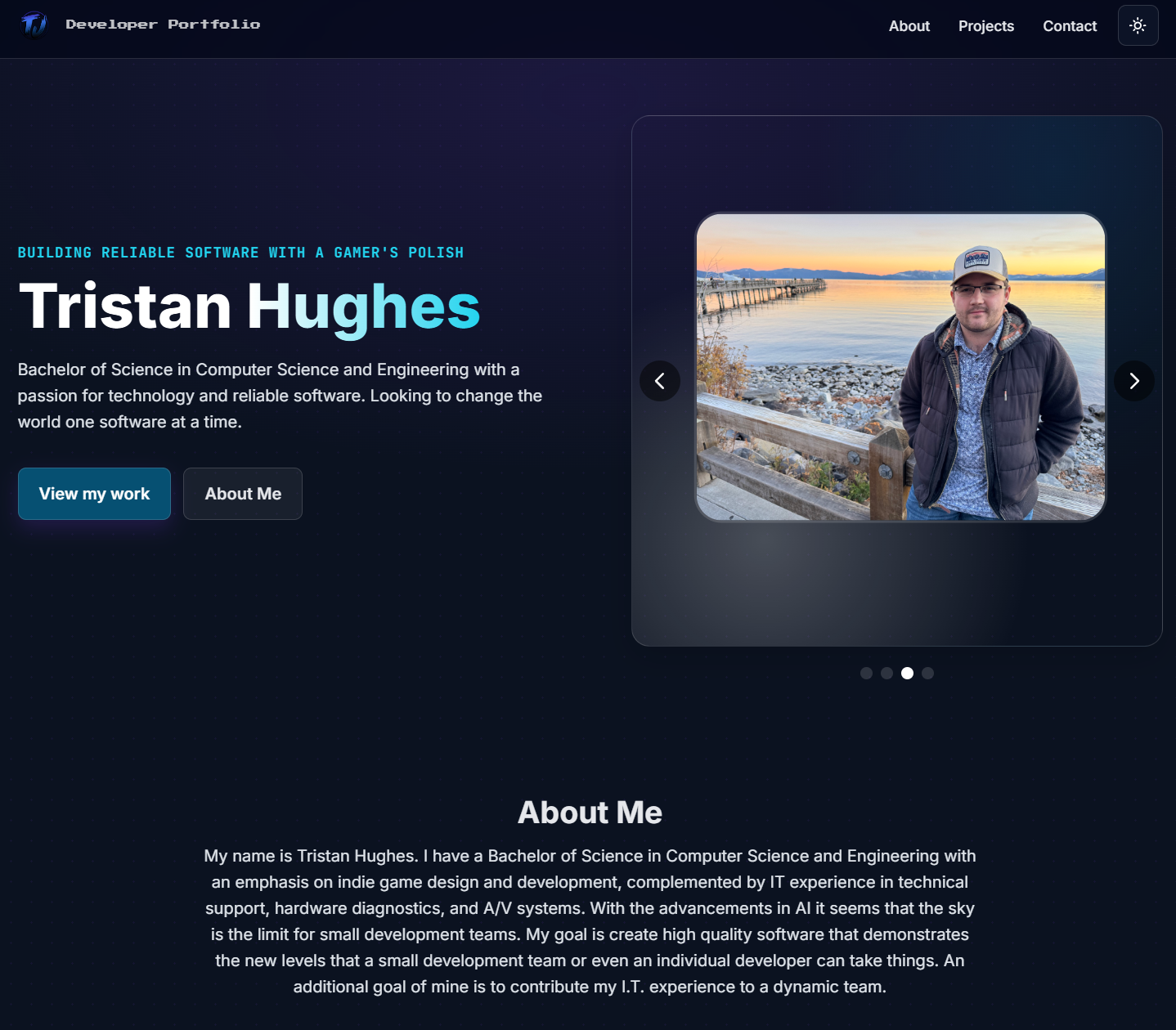 Portfolio Website screenshot 1